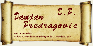 Damjan Predragović vizit kartica